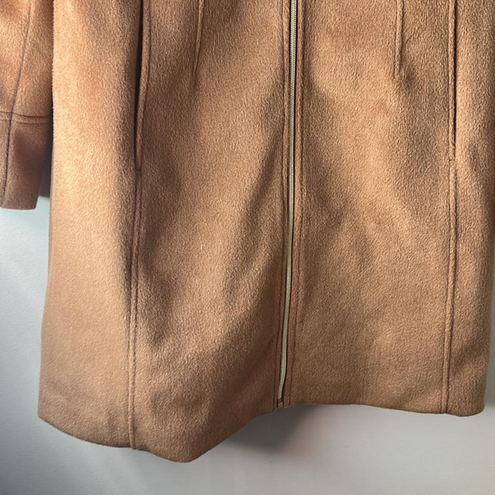 NWOT Jones New York Tan Hooded Coat Size XL - Picture 2 of 7
